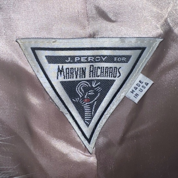 Vintage Ice Blue Winter Coat With Fur Collar - Picture 6 of 7